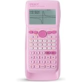 Scientific Calculators with Graphing Calculator, 10 Modes/ 4 Functions | IPEROT Pink Scientific Graphing Calculators , Desktop Math Calculator Ideal for School Supplies, Students, College, Teachers