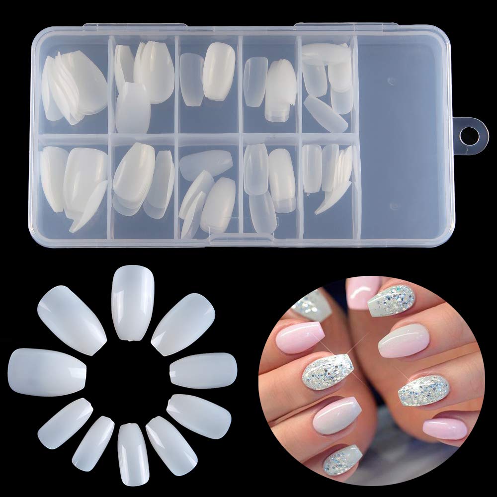 Coffin Nails 100pcs Short Fake Nails Acrylic False Nail Tips Full Cover Artificial Ballerina Nail With Box Coffin Natural Buy Online In Aruba At Aruba Desertcart Com Productid