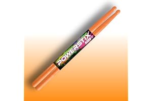 Powerstix Colorful Drumsticks for Kids, Durable and Light, Specially Designed for Both Electronic Drums and Acoustic Drums for Kids (Small Stars Orange)