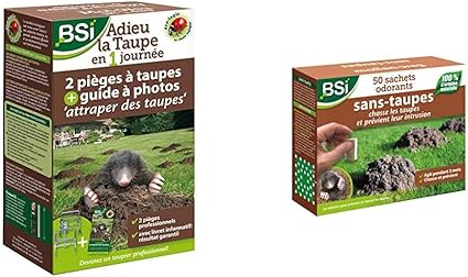 Bsi Adieu La Taupe En 1 Journee 2 Piege Professionnels Sans Taupes Hydrosolubles 50 Sachets Amazon Fr Jardin