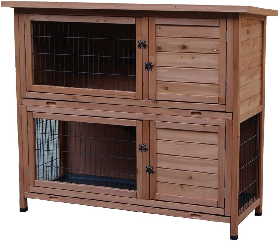 double tier rabbit hutch