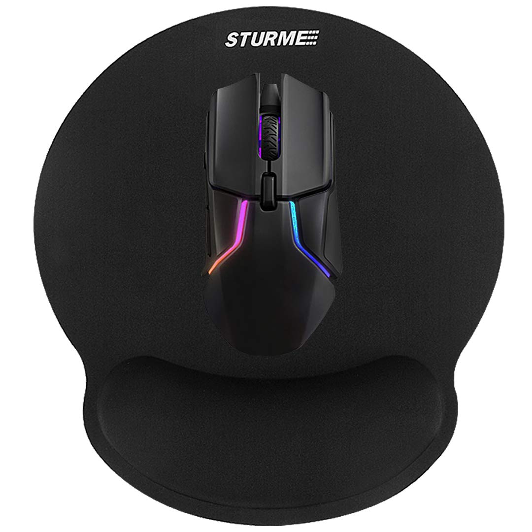 STURME Mouse Pad with Wrist Support Non-Slip Base Ergonomic Silicone Wrist Rest Use for Laptop, Home, Office