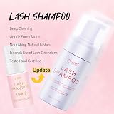 EMEDA Lash Shampoo 100ml Cleanser Foam for Extensions with Brush Bottle view 2