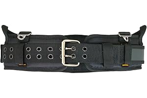 WOLF INDUSTRIAL PRODUCTS WOLF WTH2110 Heavy-Duty Ballistic Padded Tool Work Belt | Compatible w/Pouches, Holsters & 4-Point Suspenders | Body Waist Comfort Lightweight Breathable | Contractors Handyman | Tongue Buckle