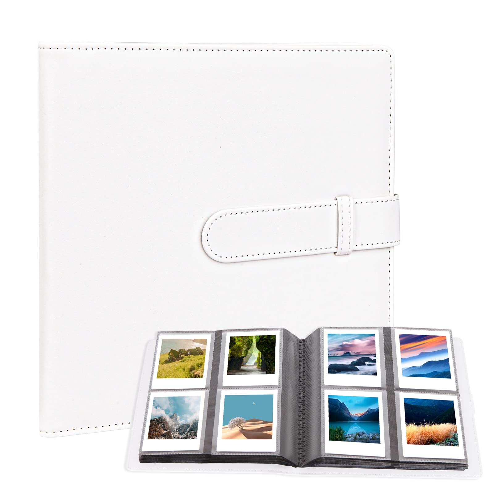 288 Pockets Photo Album for Fujifilm Instax Square SQ1/SQ6/SQ10/SQ20 Camera, Kodak Mini 3 Square, Mini 3 Retro, Mini Shot 3 Square, Mini Shot 3 Square Retro Printer,Kodak 3x3 Photos (White)