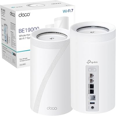 TP-Link Deco BE85 (2-pack) WiFi 7 Mesh BE19000 Tri-Band 10Gbps WAN LAN Ports