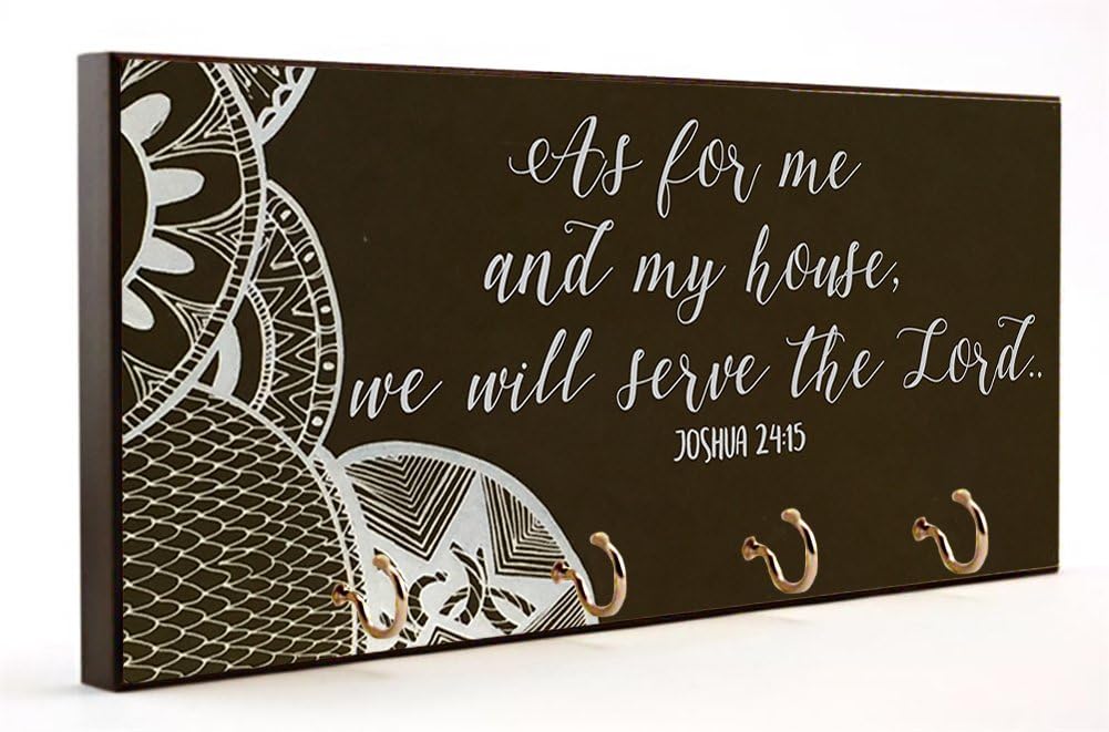 Brotherhood Joshua 24:15 As for Me and My House, We Will Serve The Lord Dog Leash and Key Hanger
