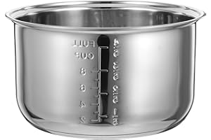 Unomor Universal Stainless Steel Rice Cooker Inner Pot Replacement, 4L Capacity, Compatible with Various Rice Cooker Brands, 