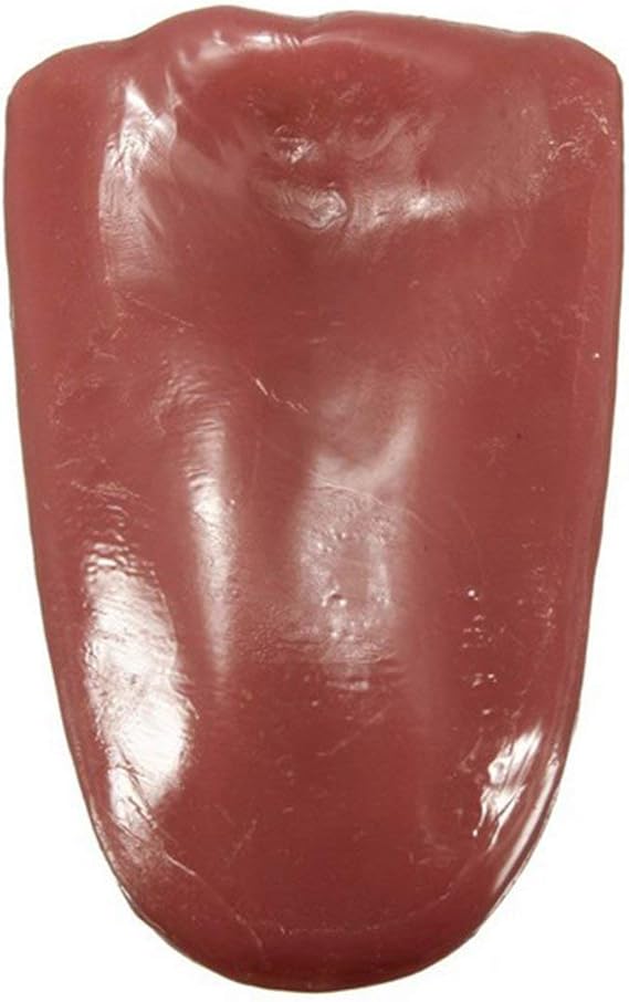 Shengerm Simulation Tongue Scary Horror Magic Props Steel