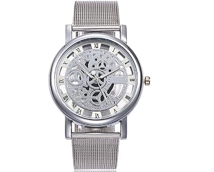 Exclusive Analog White Dial Silver Strap Watch for Mens & Womens