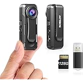 BOBLOV W1 128GB True 1080P Small Body Camera, Personal Pocket Video Camera with Audio Loop Recording Time Stamps External Mem
