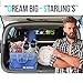 Starling's Car Trunk Organizer - Super Strong, Foldable Storage Cargo Box for SUV, Auto, Truck - Nonslip Waterproof Bottom, Fits any Vehicle, Come w/Adjustable Tie-Down Straps (Blue, 2 Compartments)