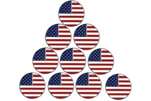 PINMEI Lot of 10 Golf Ball Markers Assorted Patterns - Soft Enamel Technique