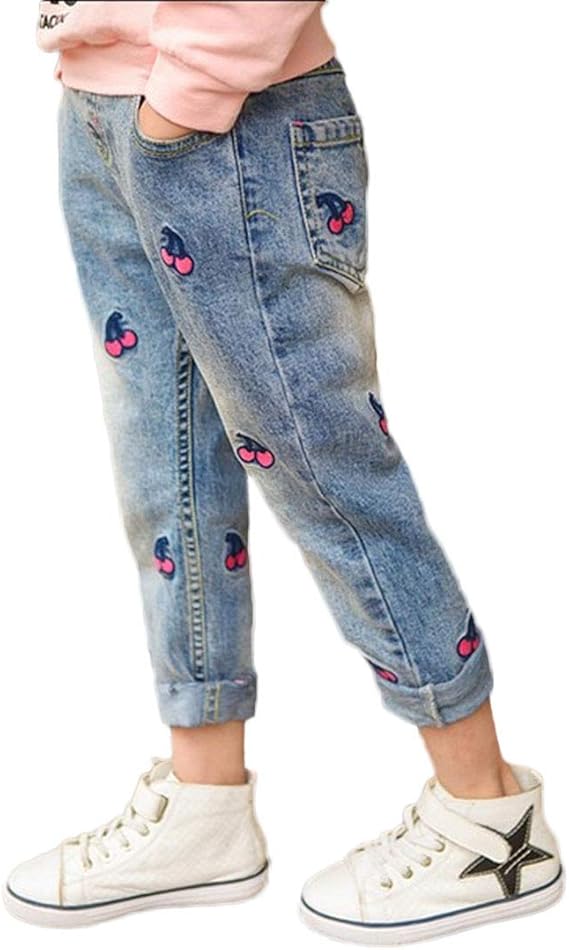 PanpanBox Mädchen Jeans Culotte - Weite Beine Sommerhose 3-11 Jahre