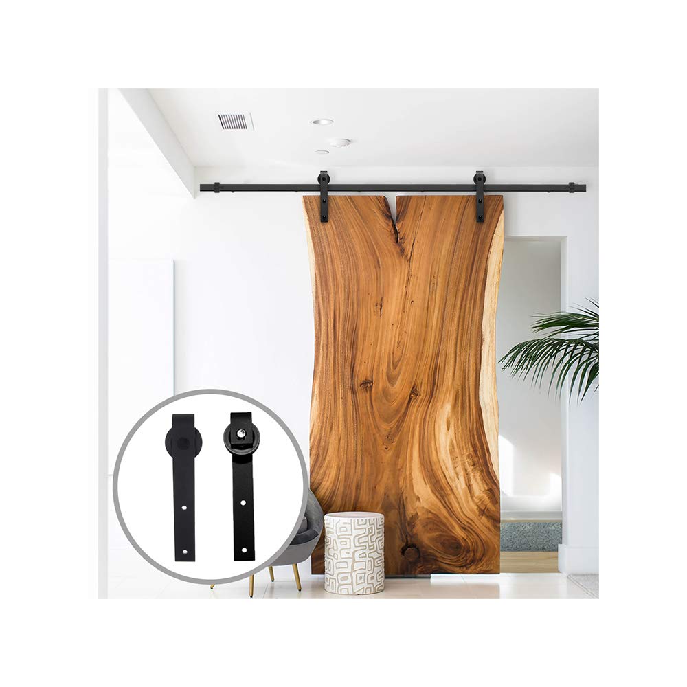 274cm Sliding Barn Doors Hardware Barn Door Kit Sliding Single Door Kit Barn Door Sliding Kit, J-Shaped Hangers