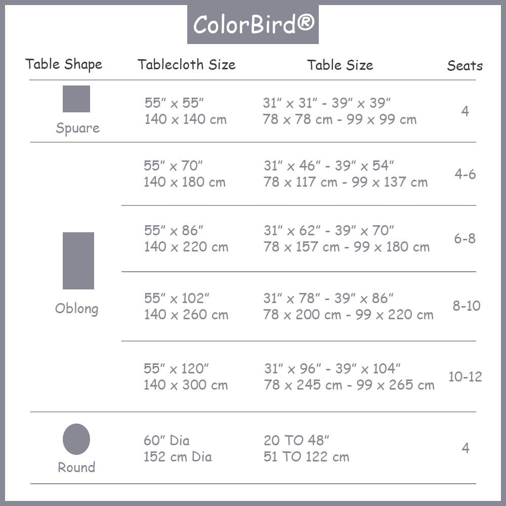 ColorBird Solid Embroidery Lattice Tablecloth Cotton Linen Dust-Proof Checkered Table Cover for Kitchen Dinning Tabletop Decoration (Rectangle/Oblong, 52 x 86 Inch, Gray): Kitchen & Dining