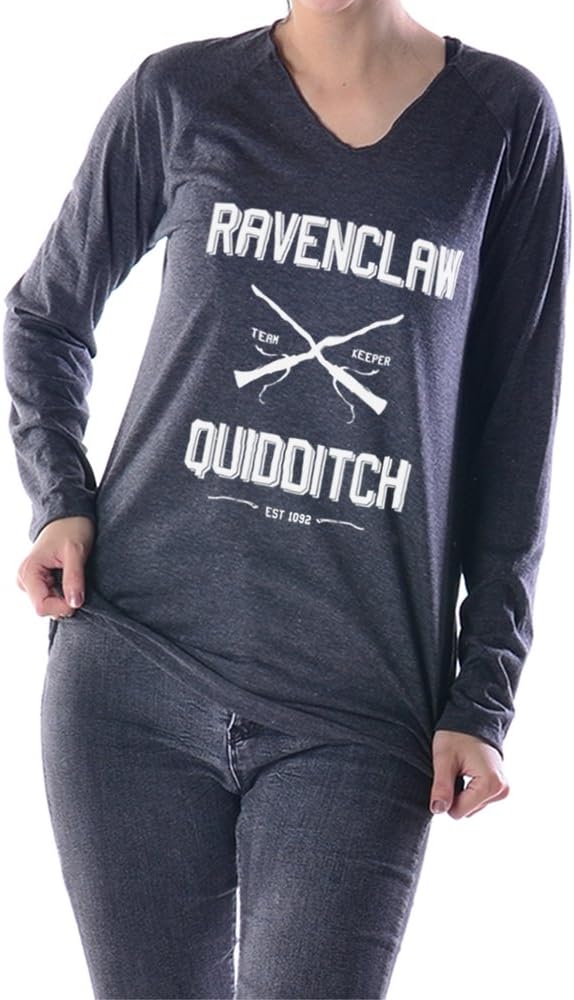 Harry Potter Women T-Shirt Ravenclaw Quidditch Shirt Long Sleeve Baseball Raglan Large Free Galaxyteehouse Hair Clips