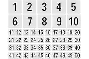 TOYANDONA 50pcs White Plastic Banquet Table Numbers Number Cards for Wedding Receptions Restaurant Seating