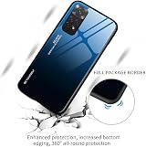 GOGME Case for Xiaomi Redmi Note 11S 11 4G, Gradient Tempered Glass Back TPU view 5
