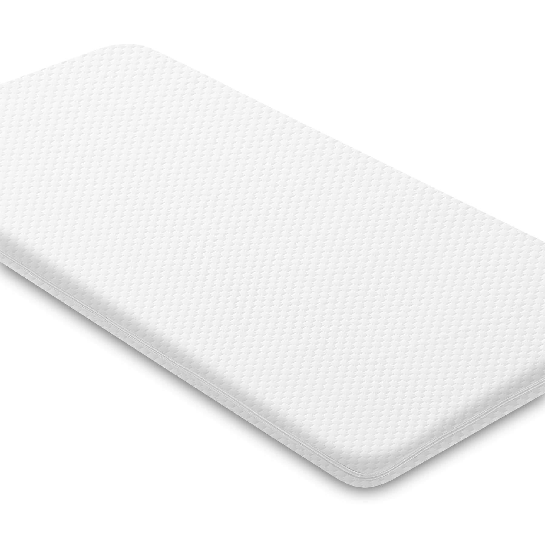 Photo 1 of Lisara Baby Bassinet Mattress, 47 x 23.6 Dual Sided Gel Memory Foam Mattress with Waterproof, Removable Ice Silk Cover, Fit for ADOVEL, BabyBond, ANGELBLISS and ELEMARA Baby Bassinet Bedside Crib