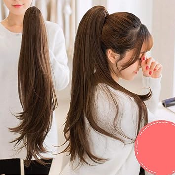 Amazon Com Prettyofu Wig Female Long Curly Hair Big Wave Tie Tie