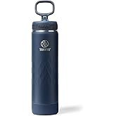 Takeya Sport 22 oz Triple-Insulated Stainless Steel Water Bottle, Straw Lid – Leakproof, Sweatproof, BPA-Free, Keeps Drinks Cold 36 Hrs, Hot 14 Hrs – Indigo