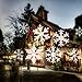 KOOT Christmas Lights, White Moving Snowflake Light Outdoor Waterproof LED Light Projector Holiday Decoration for Landscape Garden Holiday Party Decoration