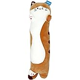 Vintoys Very Soft Cat Long Hugging Pillow Plush Kitten Kitty Stuffed Animals Brown 26"
