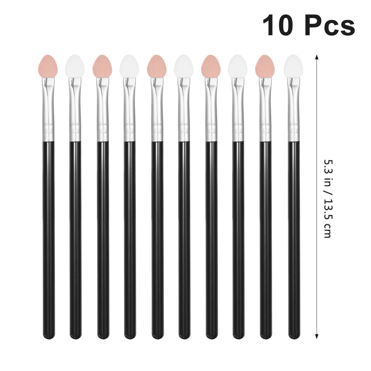Lurrose Sponge Eyeshadow Brushes Professional Eye Makeup Applicators Dual Color Smudge Eye Brushes Set for Women 10pcs: Beauty