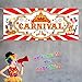 Carnival Banner 2019 Carnival Party Decorations for Carnival Party Supplies, Large 70.87 x 27.56 Inch Circus Decorations Fabric Carnival Backdrop