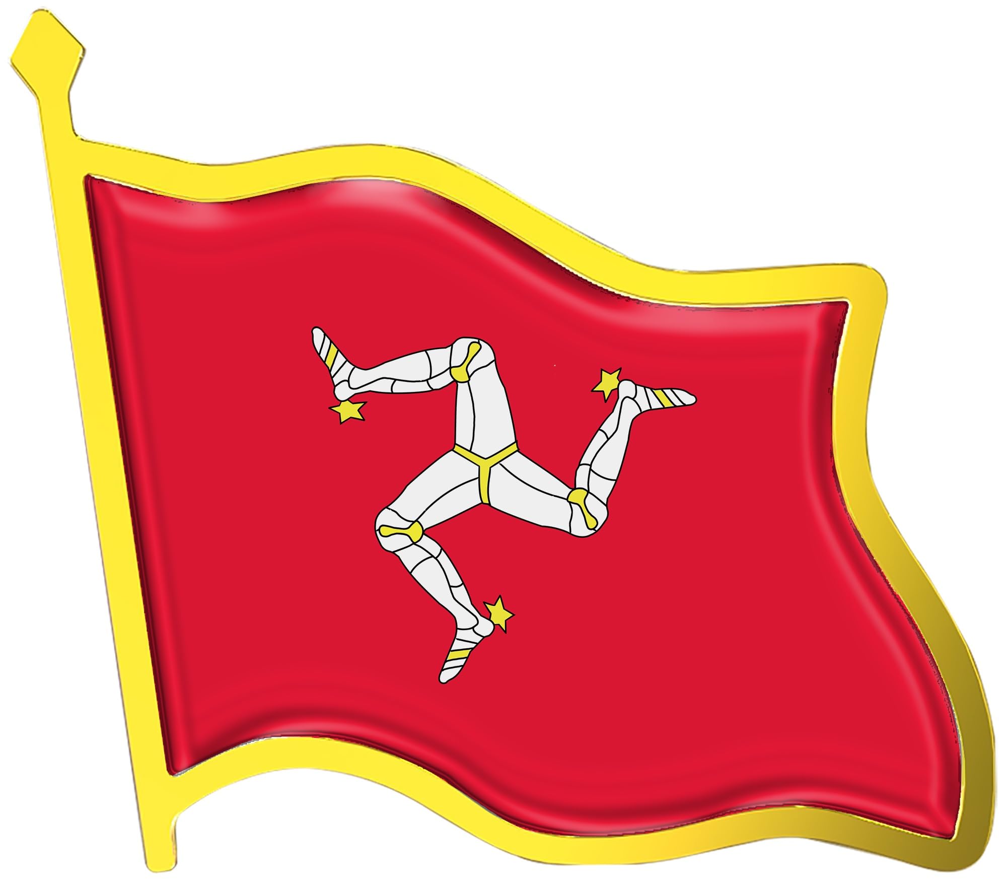 Isle of Man Flag Lapel Pin - Enamel Metal National