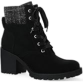 Sun + Stone Womens Romina Zipper Combat & Lace-up Boots Black 10 Medium (B,M)