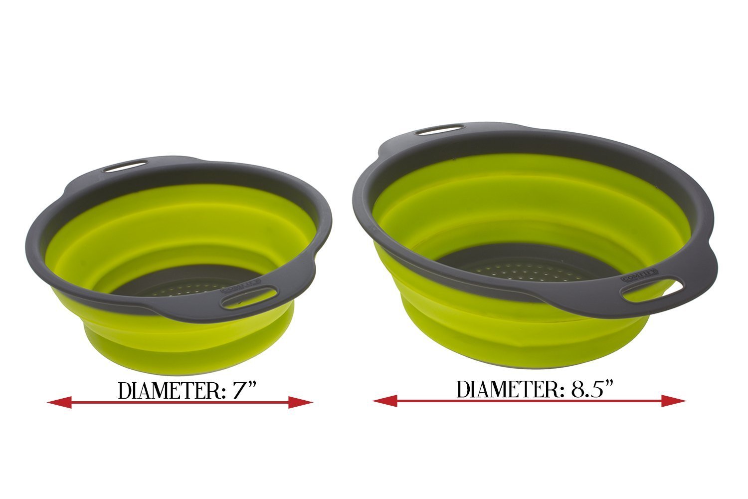 Colander Set 2 Collapsible Colanders (Strainers) Set By Comfify
