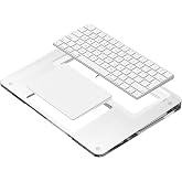 Transparent Stand and Trackpad Tray for Apple Magic Keyboard/Magic Trackpad | Ergonomic Keyboard Wrist Rest Holder Compatible with Magic Keyboard/Magic Trackpad (Devices Not Included)