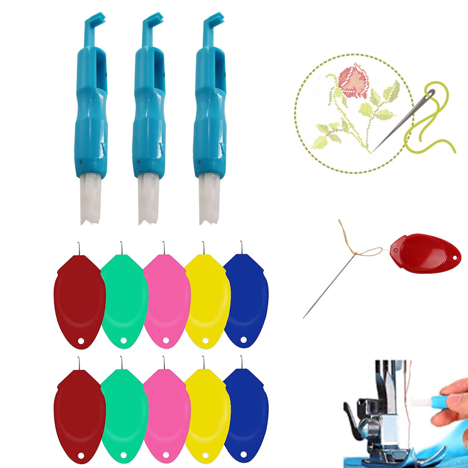 Sunbbingsp MZCU Automatic Needle Threader, Acrylic, Beige