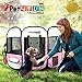 PicassoTiles PET4FUN PN935/PN945 Portable Pet Puppy Dog Cat Playpen Crates Kennel w/Water Resistant 600D Oxford, 210D Nylon, Carrying Bag, Collapsible Bowl, Removable Mesh Cover 2 Sizes