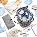 Diaper Bag Backpack - All-in-One Designer Baby Nappy Bags with Stroller Straps Changing Pad and Key Holder - Black