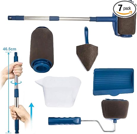 Paint Runner Set 7 Pcs Paint Roller Brush Kit With New Telescopic