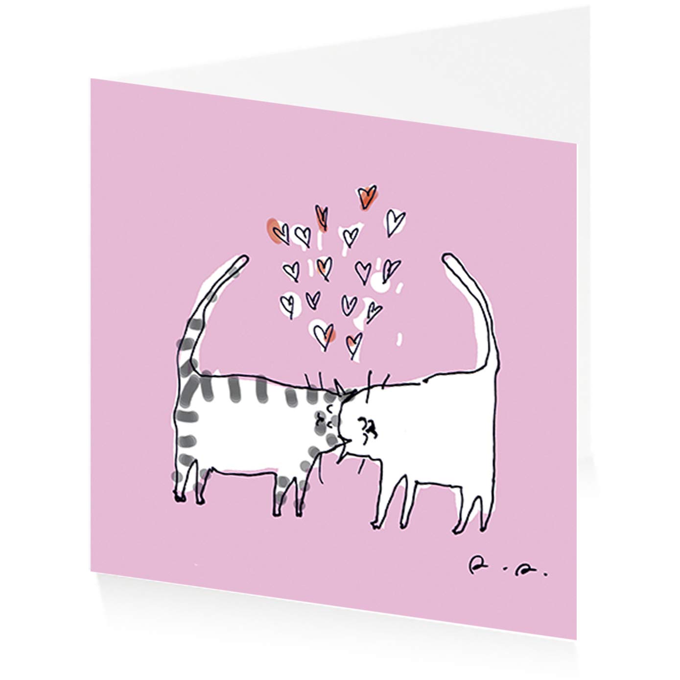 ArtPress Jamie Shelman Love Cats Happy Anniversary Greeting Card (15 x 15 cm)