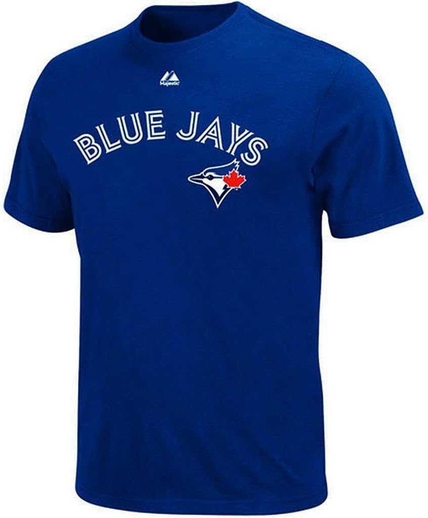 Majestic Toronto Blue Jays MLB Mens Wordmark T Shirt Royal Blue Big & Tall Sizes