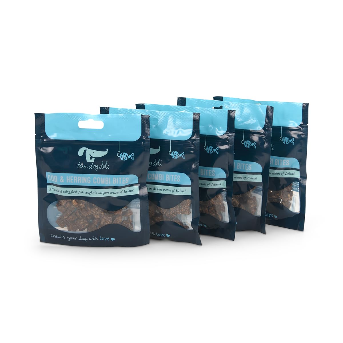 Petface Cod & Herring Combi Bites Dog Treats, Natural & Hypoallergenic, 60 g (Pack of 5)