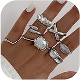 HUASAI Gold Statement Rings for Women Baroque Pearl Stackable Rings Dainty Chunky Gold Ring Knuckle Thumb Ring Trendy Jewelry Gifts 2025