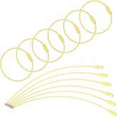uxcell Wire Keychain Cable Luggage Tag Loop Dia | Coated Luggage Tag Loops Wire Cable Key Ring Loop for Luggage Key ID Keepers Tags Keyrings