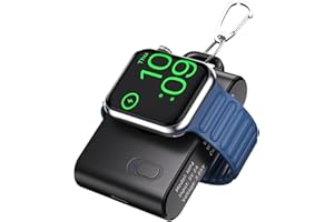 OHZHAO Portable Charger for Apple Watch,Upgrade 2000mAh High Capacity Wireless Magnetic iWatch Charger, Keychain Travel Smart Watch Charger for Apple Watch 9/8/7/6/SE/5/4/3/2/1/UItra/UItra 2