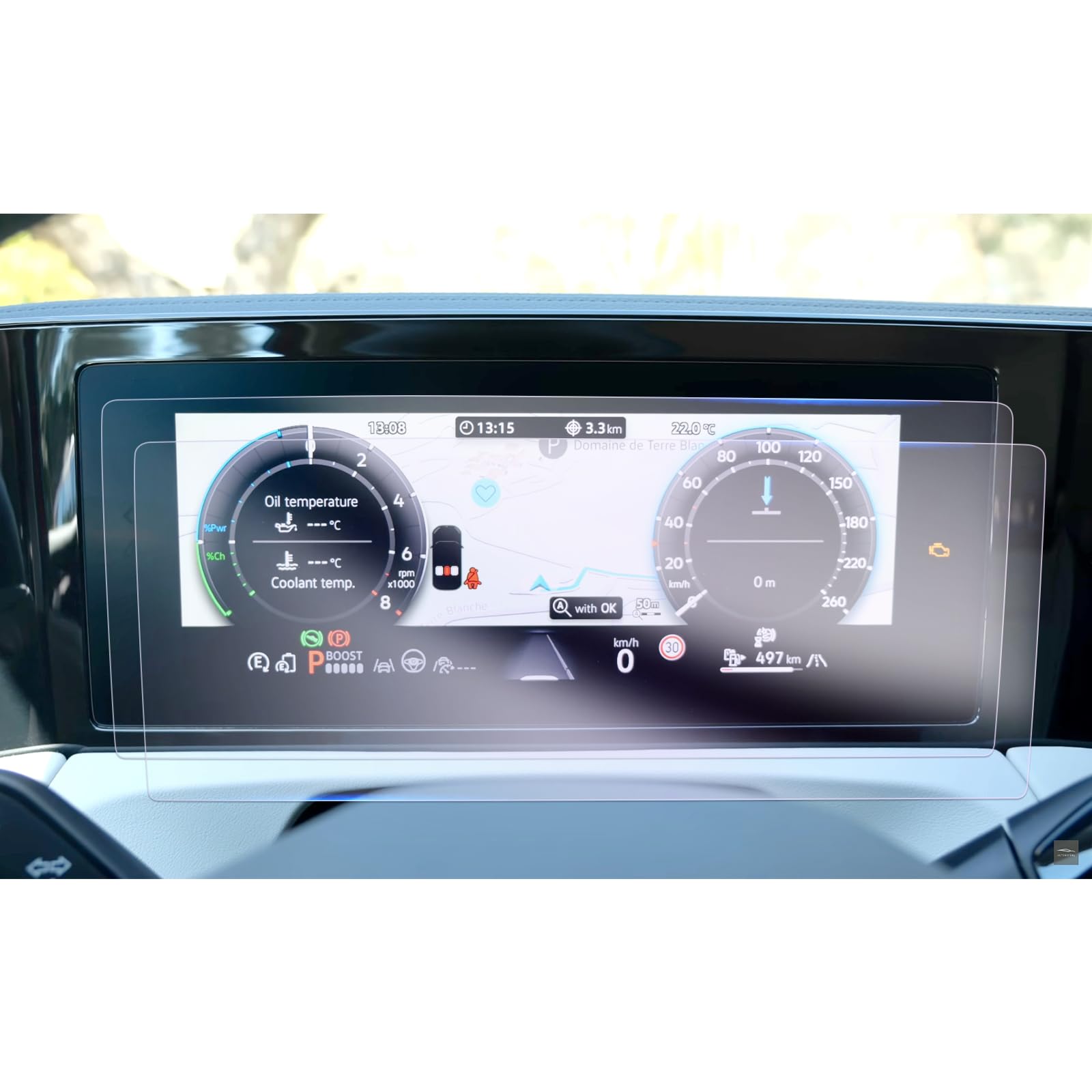 GAFAT [2 PCS] Compatible with VW Tiguan 3 2024 2025 2026 10.25" Digital Cockpit Protective Film, Nano Screen Protector for 10.25 Inch Digital Cockpit, Shockproof, 6H Anti-Scratch