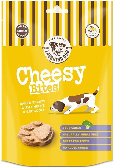 Laughing Dog Cheesy Bites Dog Treats 125g Wheat Free Broccoli Cheese