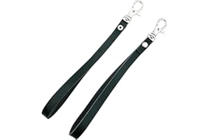5AFASHION 2 pieces Leather Purse Wrist Strap for Wallet Clutch Wristlet Purse Keys Keychain Pouch