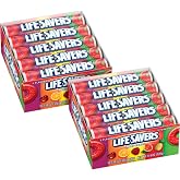 LIFE SAVERS 5 Flavors Hard Candy, Bulk, 1.14 oz Roll, 20 Pack | Five fruity hard candy flavors in single rolls, great for sharing, parties, decorating desserts, road trips and travel