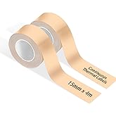 RUNSEW Label Maker Tape for Phomemo Label Printer of Model D30, Waterproof Anti-Oil Scratch-Resistant Continuous Stickers (15mmX4m, 2 Rolls), Suitable for Home&Office(Light Orangey-red)