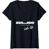 Womens Big Wave - Seadoo Lake Life V-Neck T-Shirt